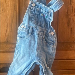 Old navy overalls with embroidering